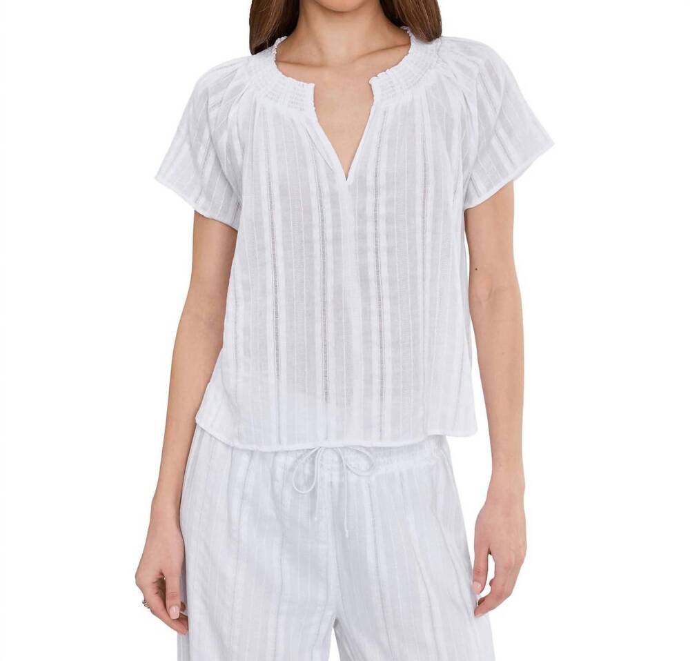 NEW SPLENDID meadow v-neck blouse in white